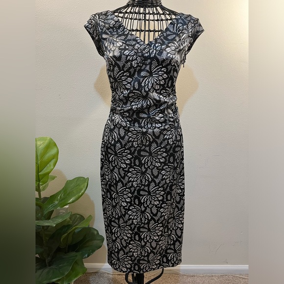 Maggy London Lace Pattern Midi Dress - Picture 1 of 6